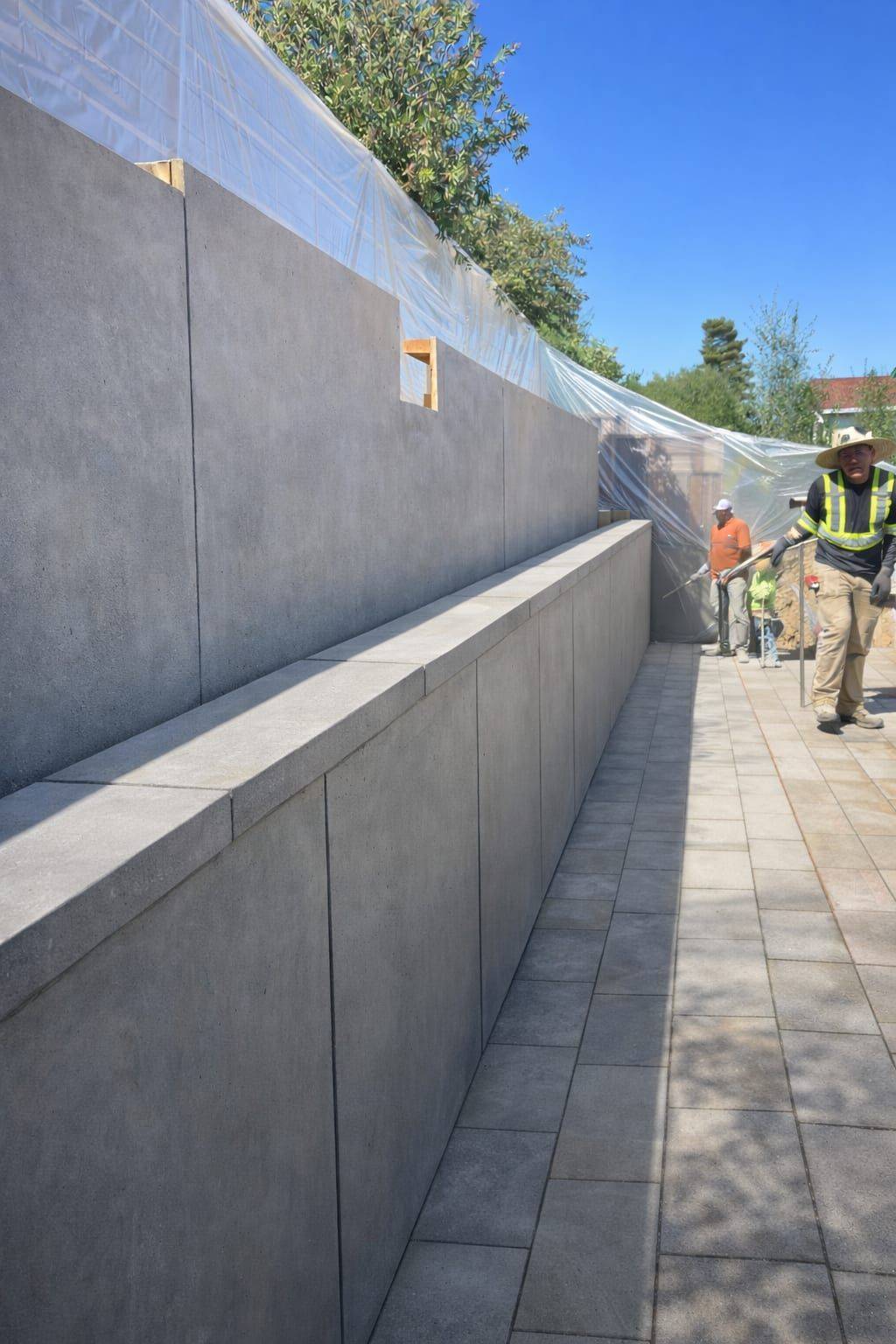 Retaining wall construction by Gadget Construction in the Bay Area